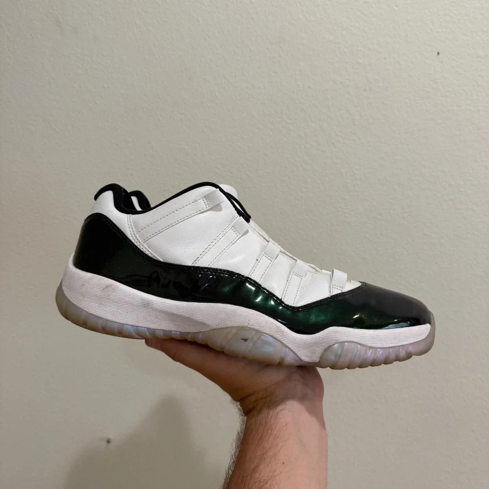 Jordan 11 Retro Low Easter Emerald White Green 528895-145 Mens Sneaker